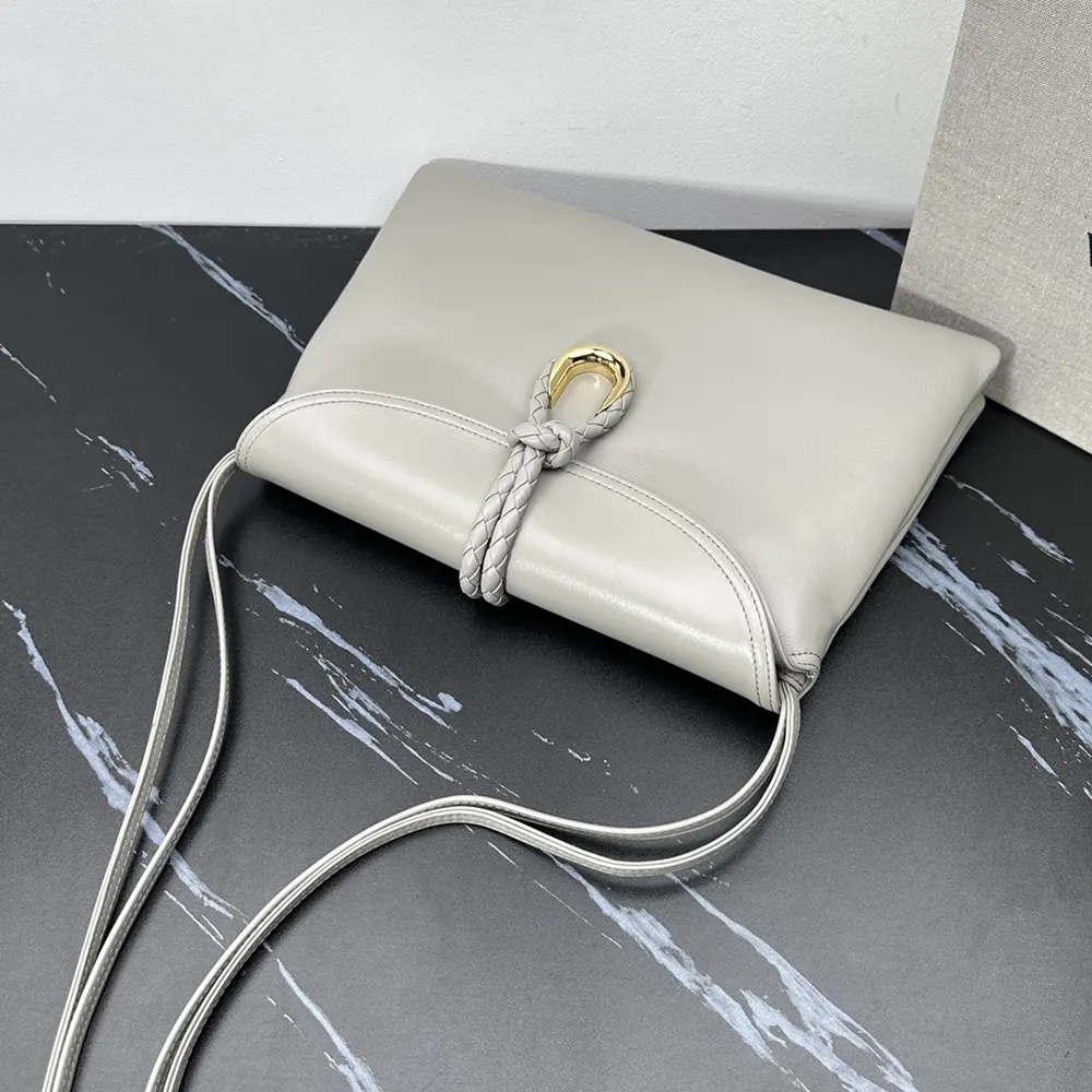 Bottega Veneta Women Liberta Cross-body Bag in Smooth Calf Leather-Silver - image 5