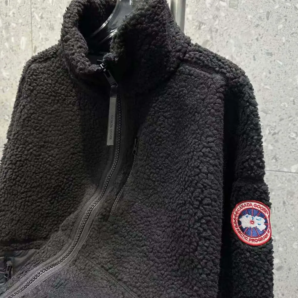 Canada Goose Women Beige Simcoe Fleece Jacket-Black - image 5
