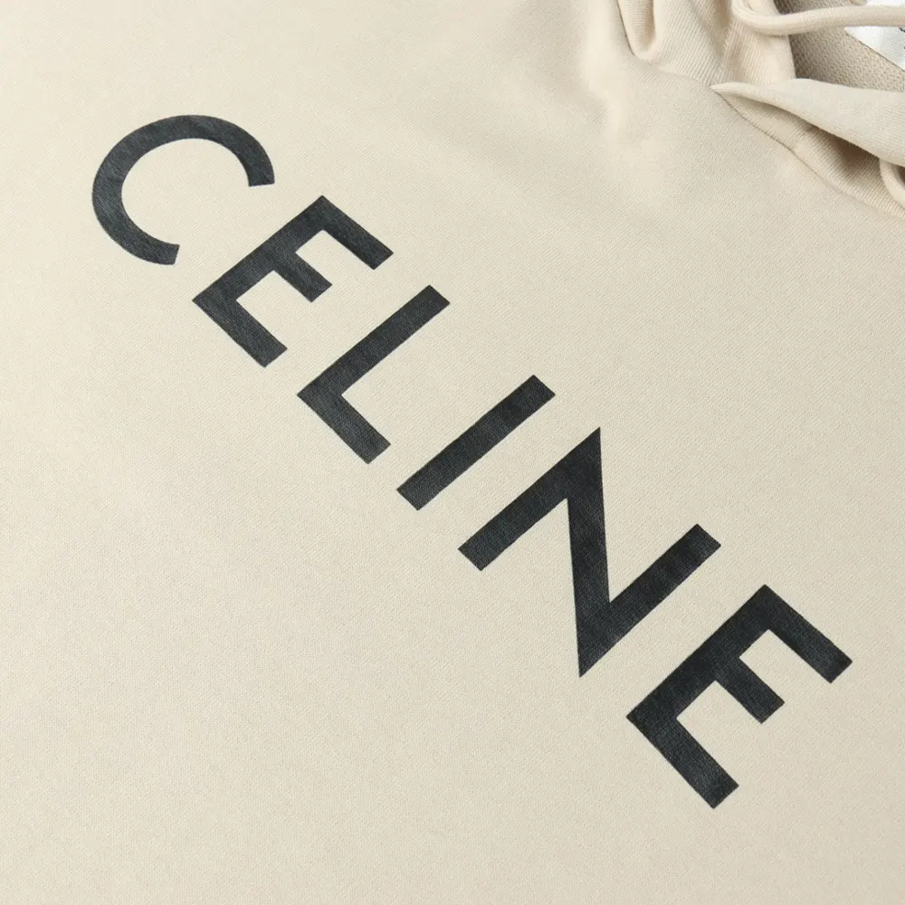 Celine Men Loose Hoodie in Cotton Fleece - image 9