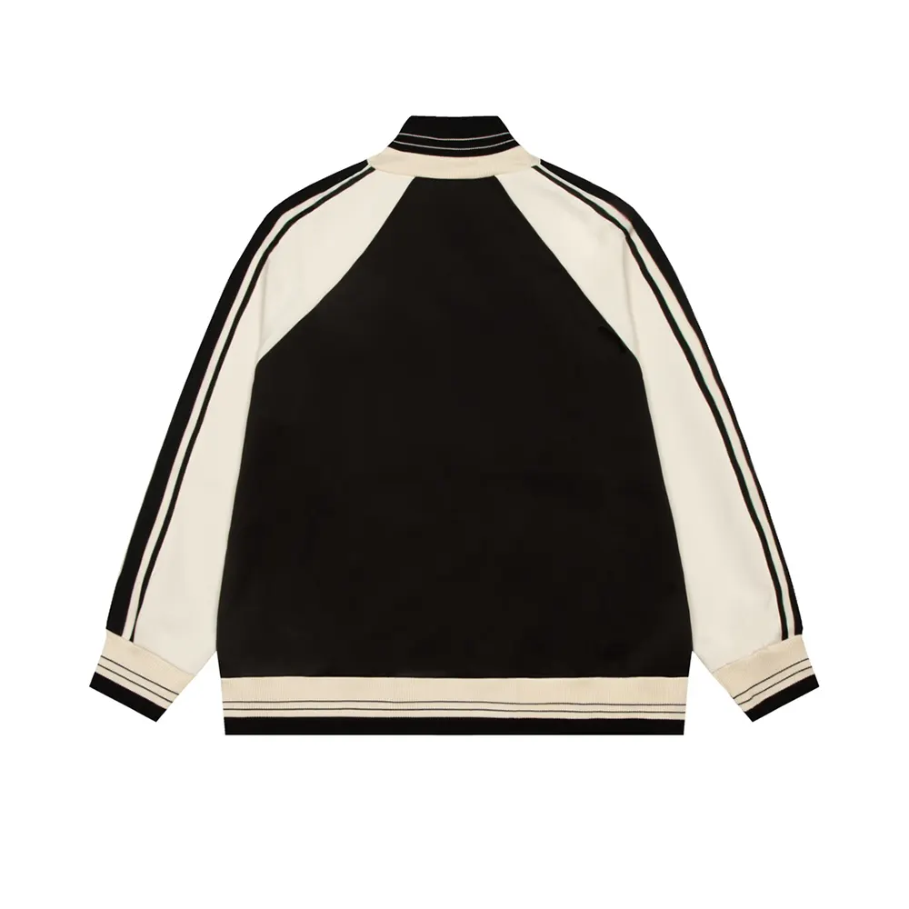 Side profile showing silhouette of Celine Women Tracksuit Jacket black