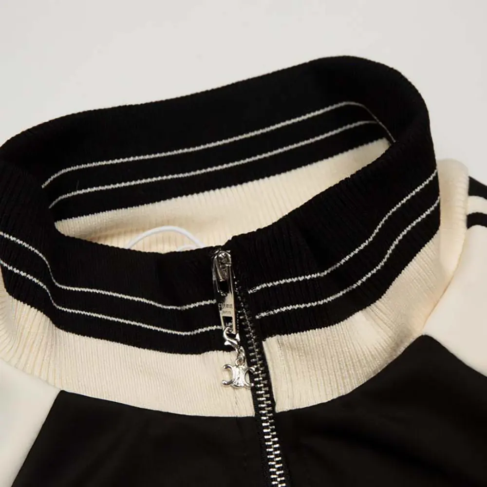 Celine Women Tracksuit Jacket in Double Face Jersey-Black - image 4