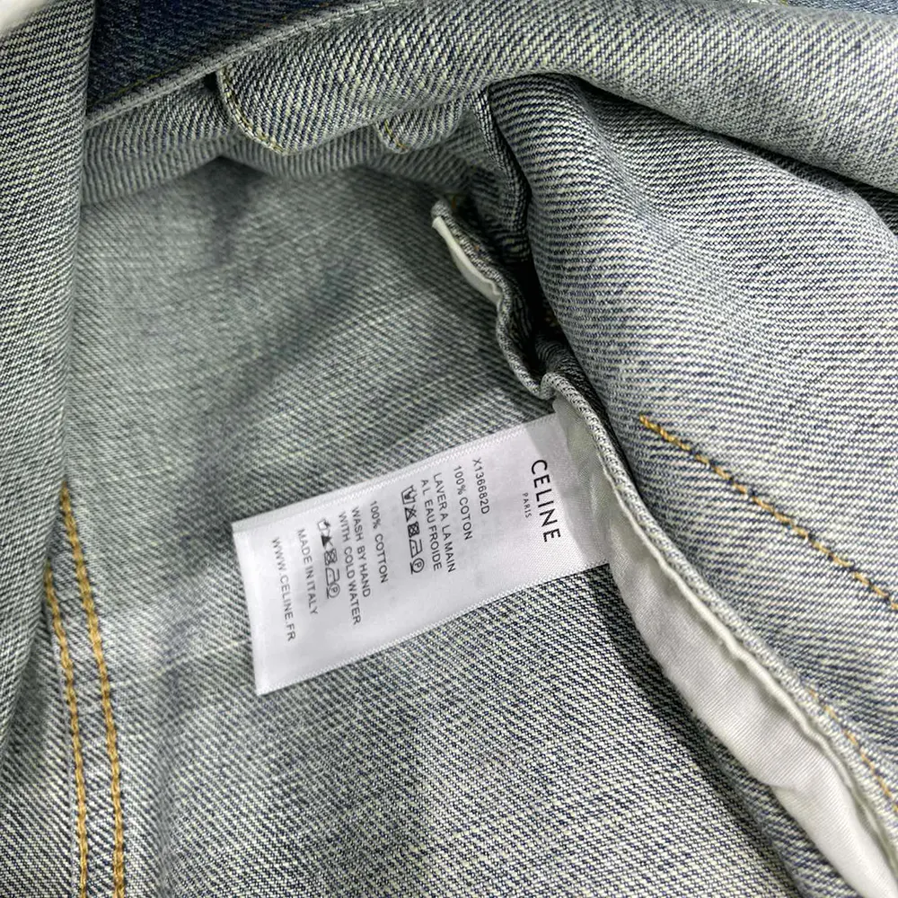 Celine Women Trucker Jacket in Dark Union Wash Denim - image 7