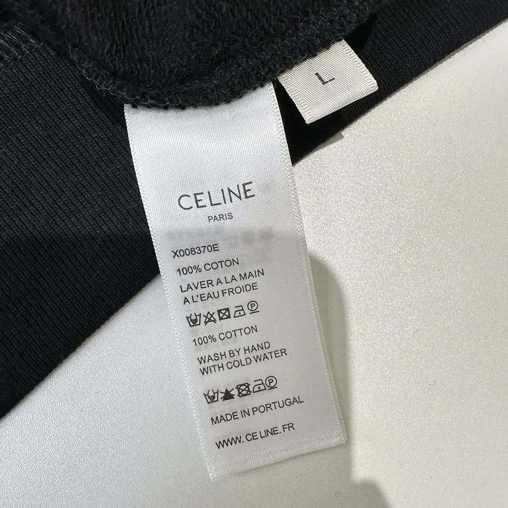 Celine Women Troubadour Loose Hoodie in Cotton Fleece-Black - image 10