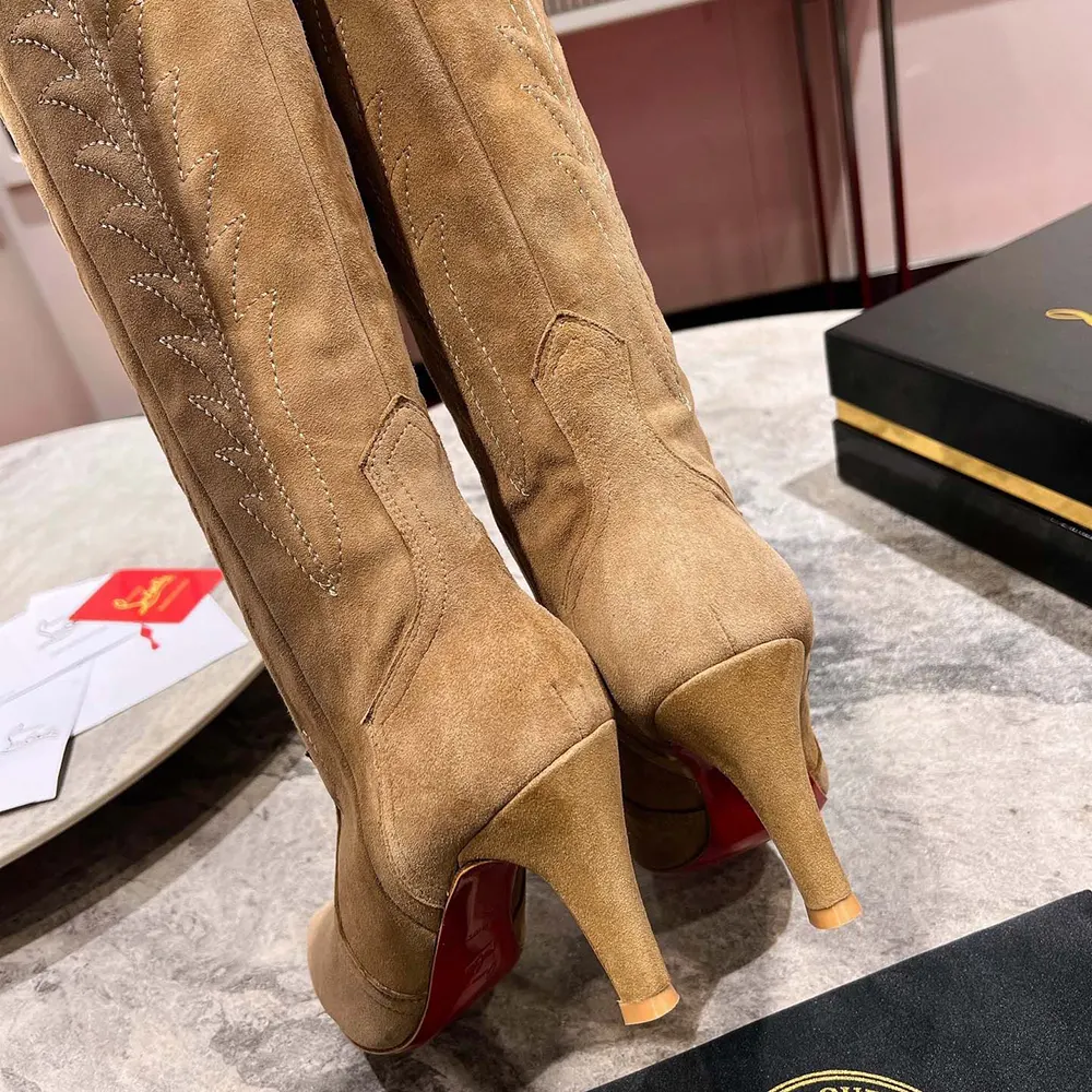 Christian Louboutin Women Santia Botta 85 mm Boots Veau Velours - image 9