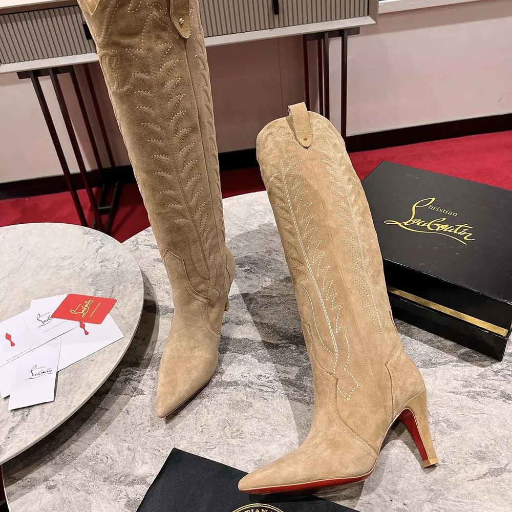 Christian Louboutin Women Santia Botta 85 mm Boots Veau Velours - image 5
