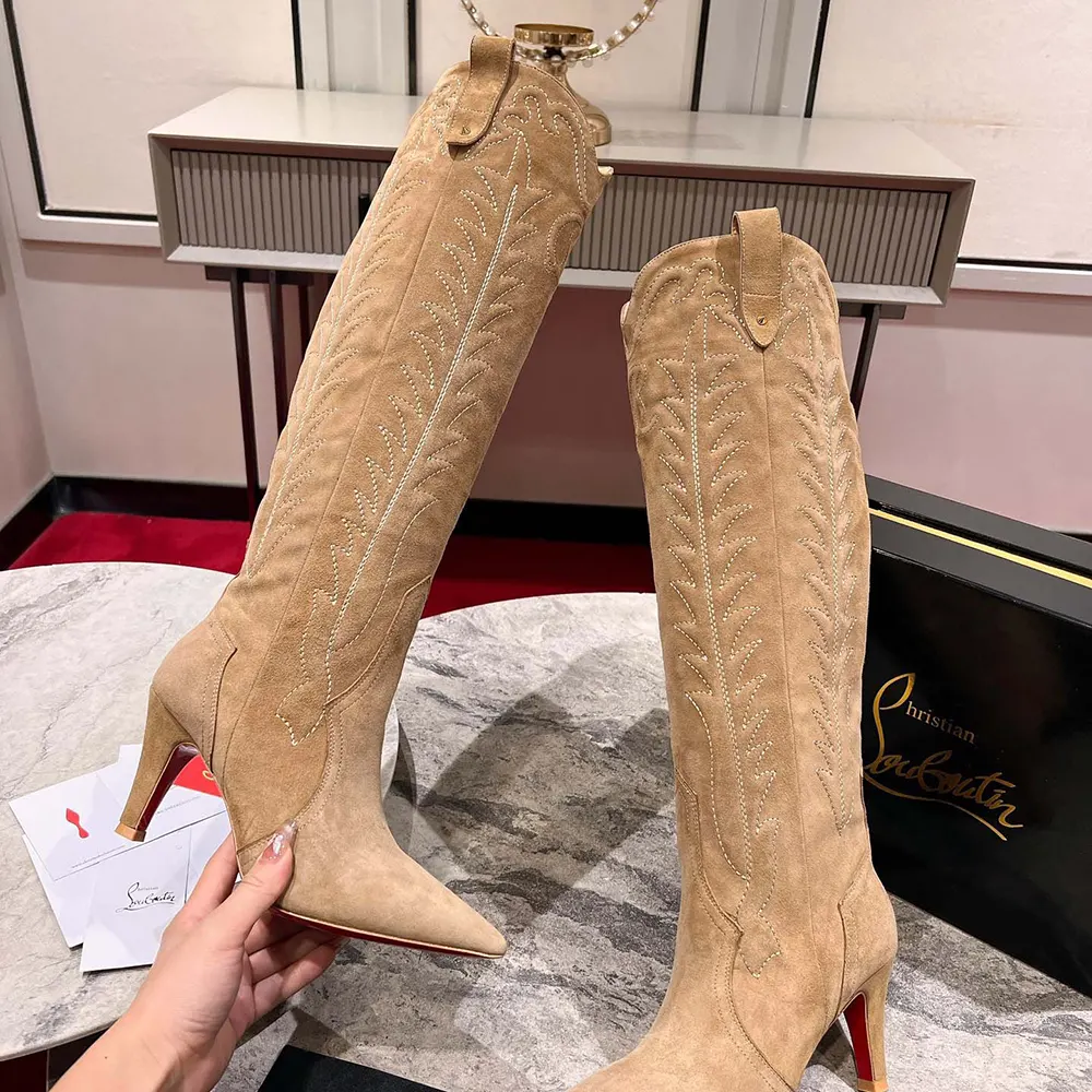 Christian Louboutin Women Santia Botta 85 mm Boots Veau Velours - image 6
