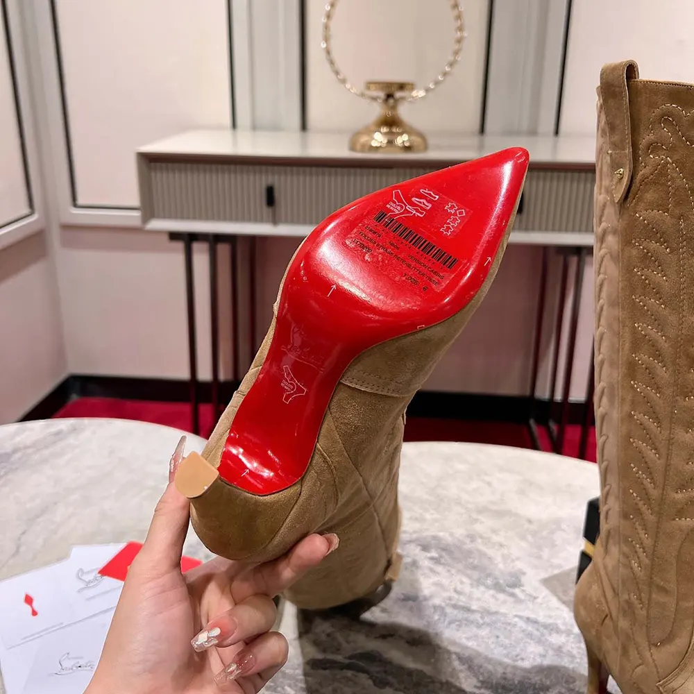Christian Louboutin Women Santia Botta 85 mm Boots Veau Velours - image 10