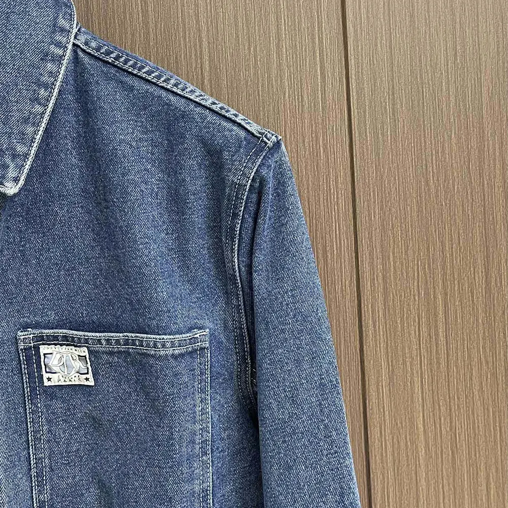 Dior Men Charm Overshirt Blue Cotton Twill - image 5