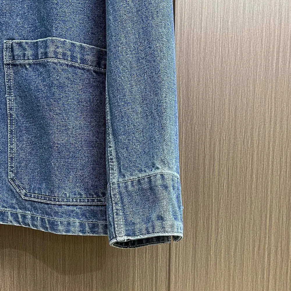 Dior Men Charm Overshirt Blue Cotton Twill - image 9