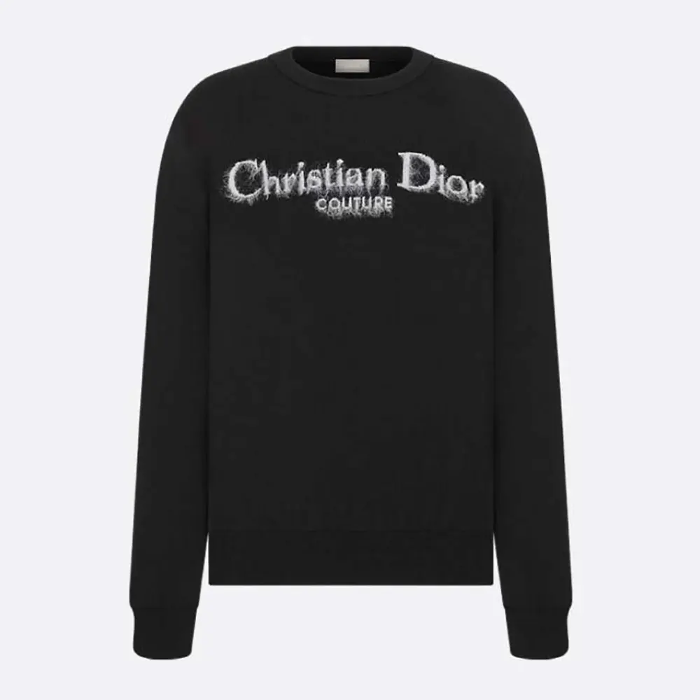 Front view of Dior Women Christian Dior Couture Sweater Black Wool Blend