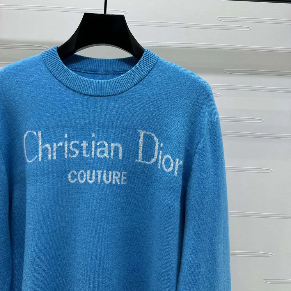 Dior Women Christian Dior Couture Sweater Blue Wool Blend - image 5