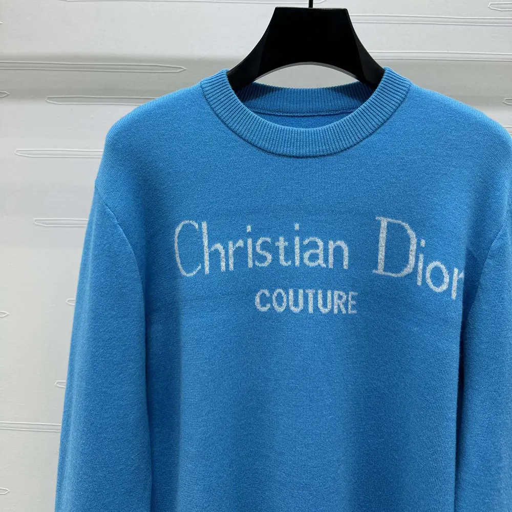 Dior Women Christian Dior Couture Sweater Blue Wool Blend - image 6