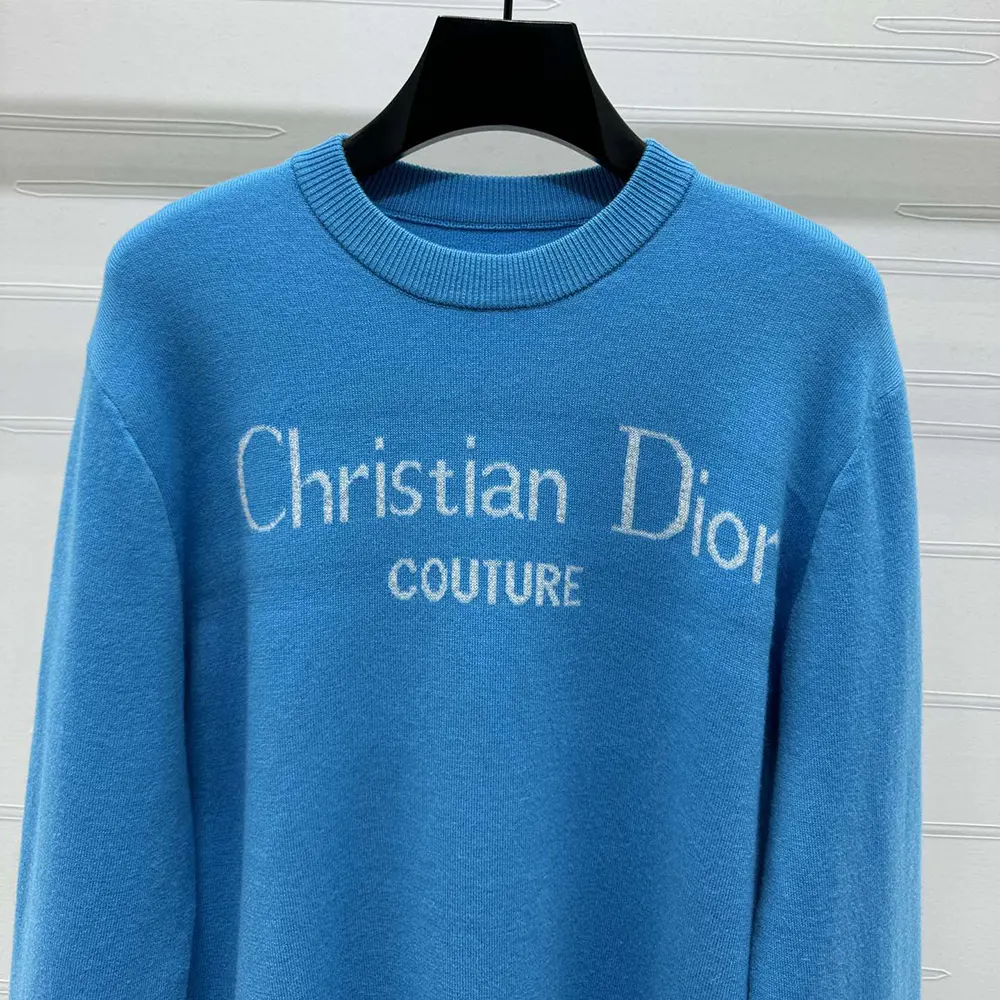Dior Women Christian Dior Couture Sweater Blue Wool Blend - image 4