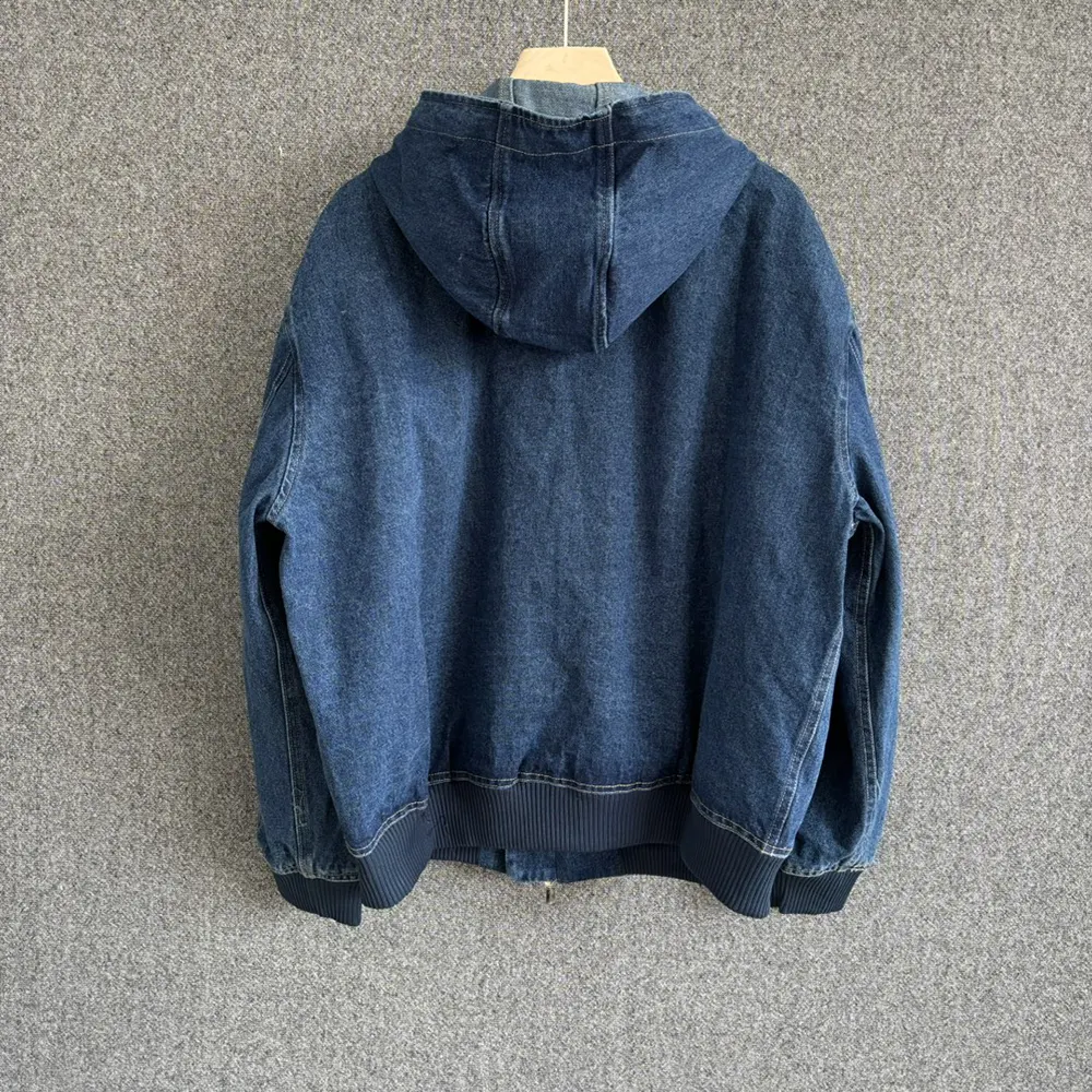 Side angle showing hood and zipper of Dior Men Christian Dior Tag Hooded Jacket