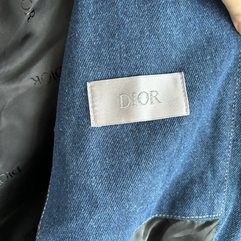 Dior Men Christian Dior Tag Hooded Jacket Blue Cotton Denim - image 7