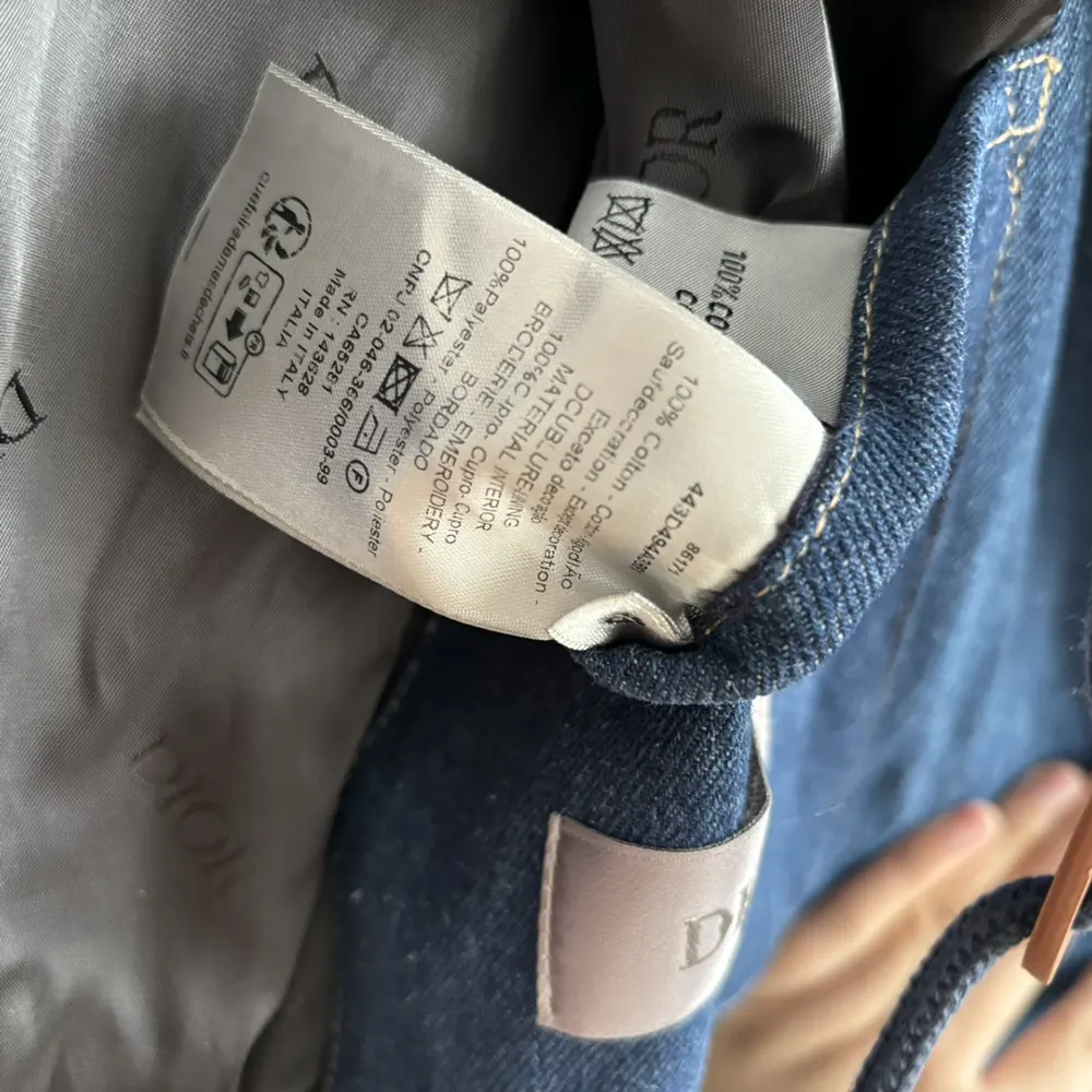 Dior Men Christian Dior Tag Hooded Jacket Blue Cotton Denim - image 10
