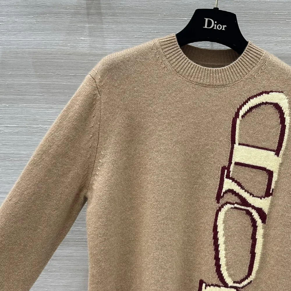 Dior Men DIOR AND LEWIS HAMILTON Sweater Brown Virgin Wool and Cashmere Intarsia - image 5