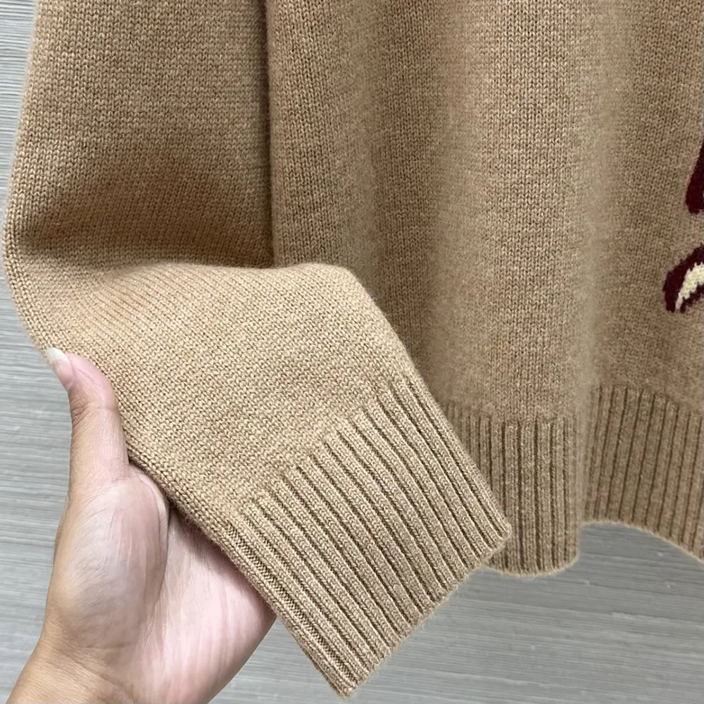 Dior Men DIOR AND LEWIS HAMILTON Sweater Brown Virgin Wool and Cashmere Intarsia - image 9
