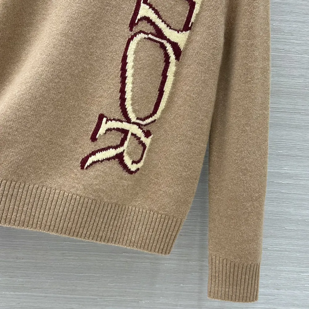 Dior Men DIOR AND LEWIS HAMILTON Sweater Brown Virgin Wool and Cashmere Intarsia - image 8