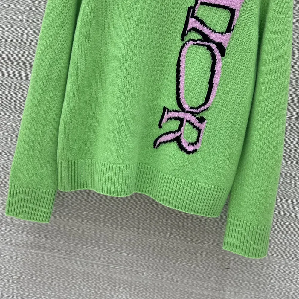 Dior Men DIOR AND LEWIS HAMILTON Sweater Green Virgin Wool and Cashmere Intarsia - image 9