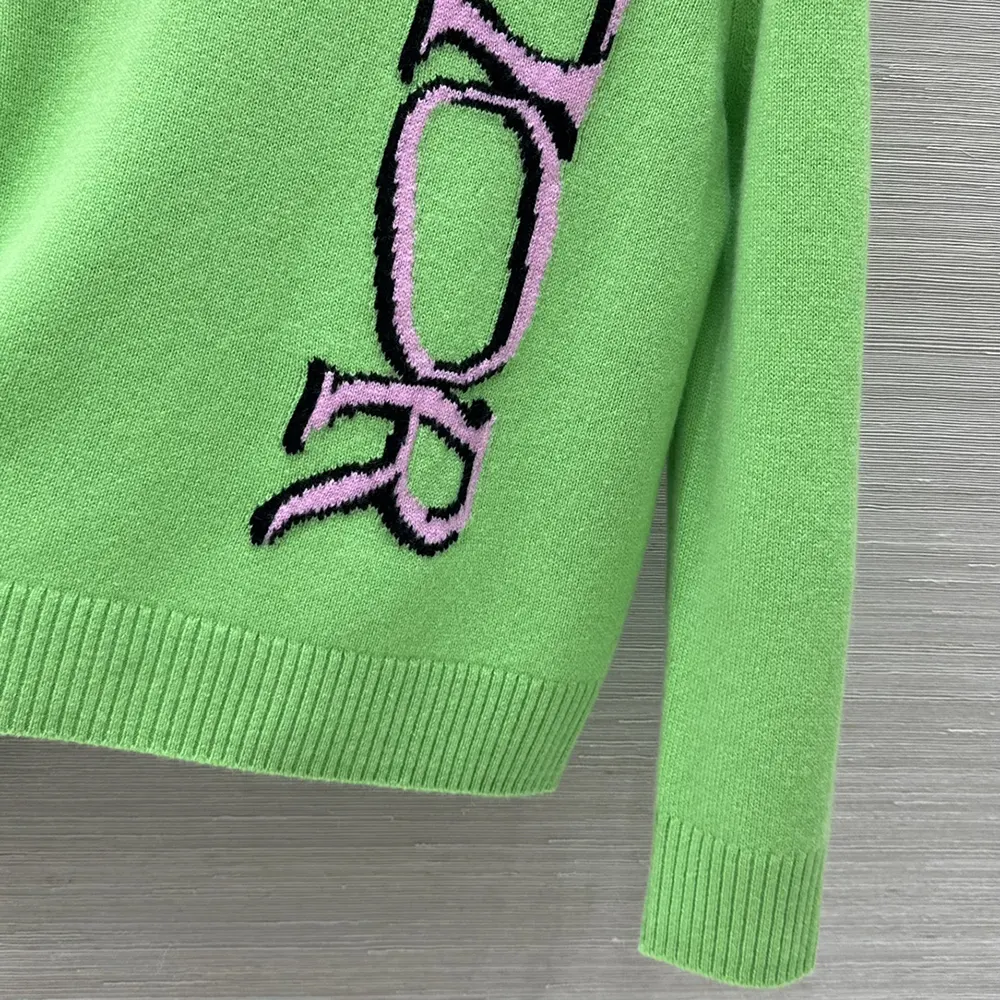 Dior Men DIOR AND LEWIS HAMILTON Sweater Green Virgin Wool and Cashmere Intarsia - image 7