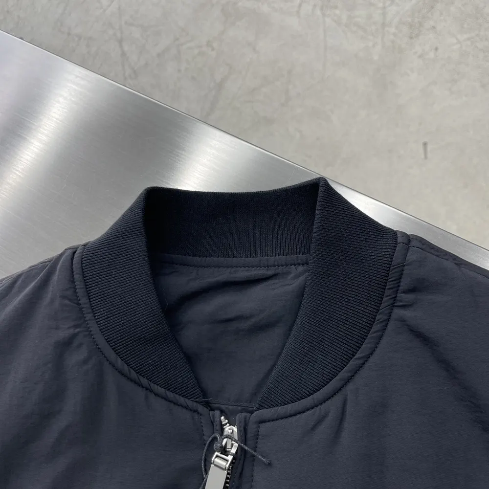 Dior Men DIOR AND STONE ISLAND Bomber Jacket Black Habotai Silk Blend - image 4