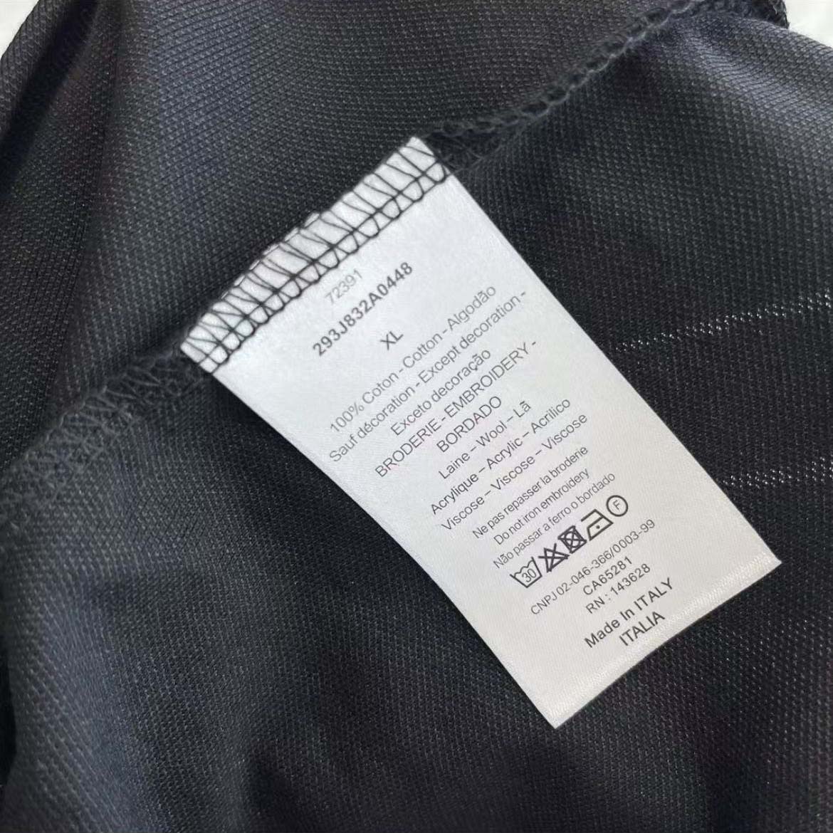 Dior Men Logo-embroidered Cotton Polo shirt-Black - image 8