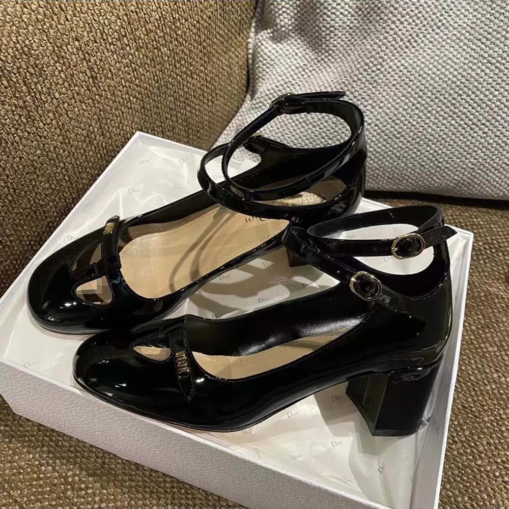 Overhead view showing pointed toe of Dior Women Aime Dior Pump