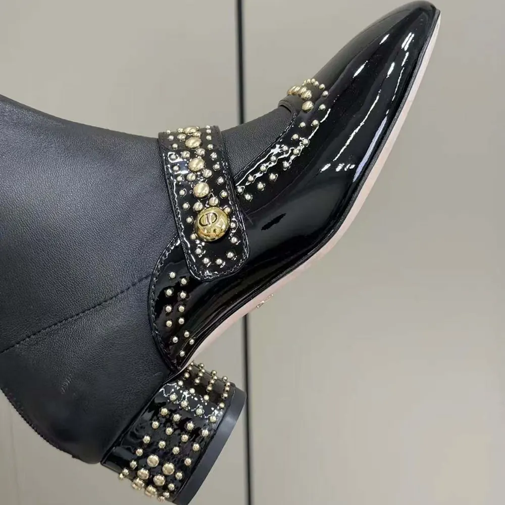 Dior Women Belle-D Heeled Ankle Boot Black Calfskin - image 6