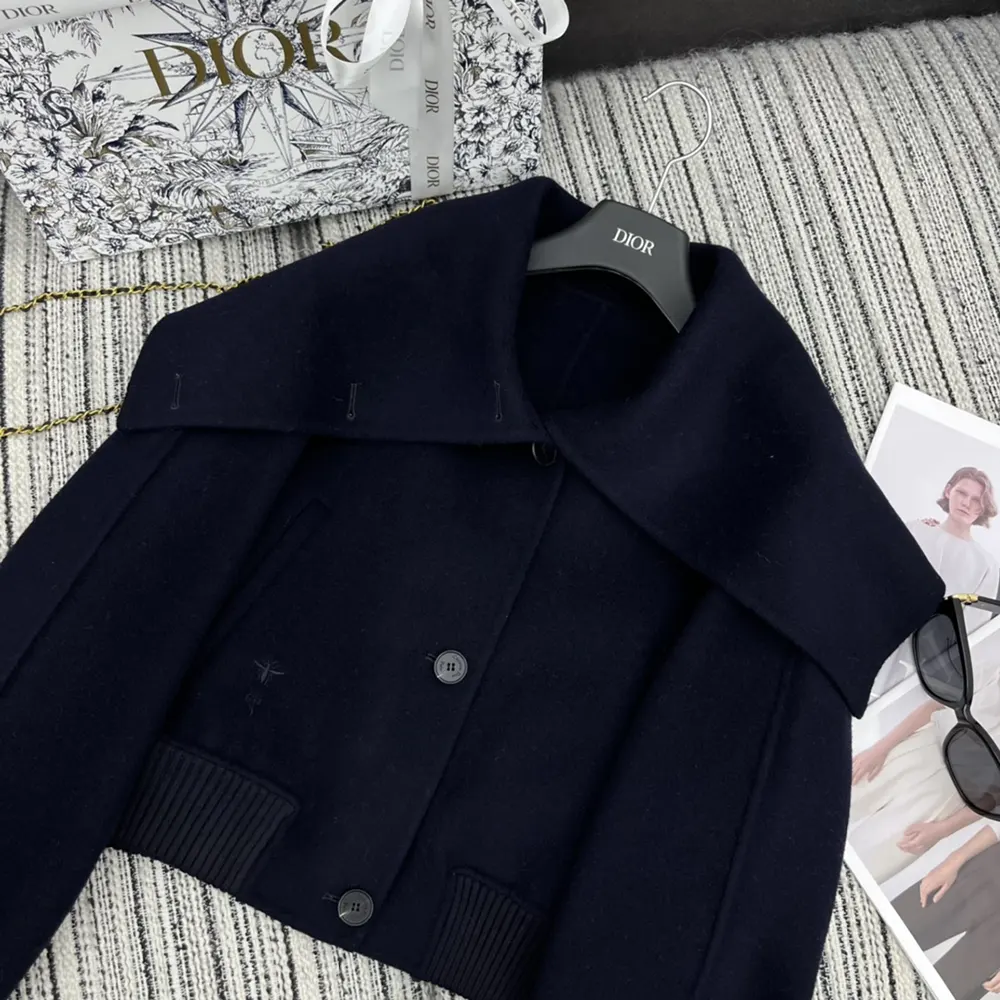 Side angle showcasing silhouette of Dior Women Bomber Jacket