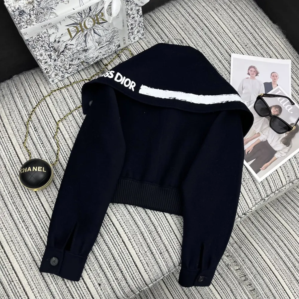 Dior Women Bomber Jacket with Oversized Collar - image 4