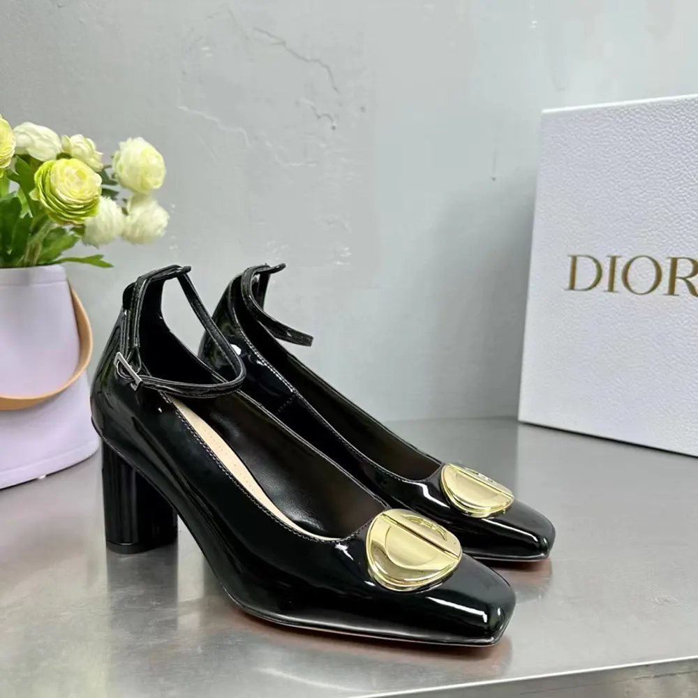 Rear view showing heel height on Dior Women CD Forever Dior Pump