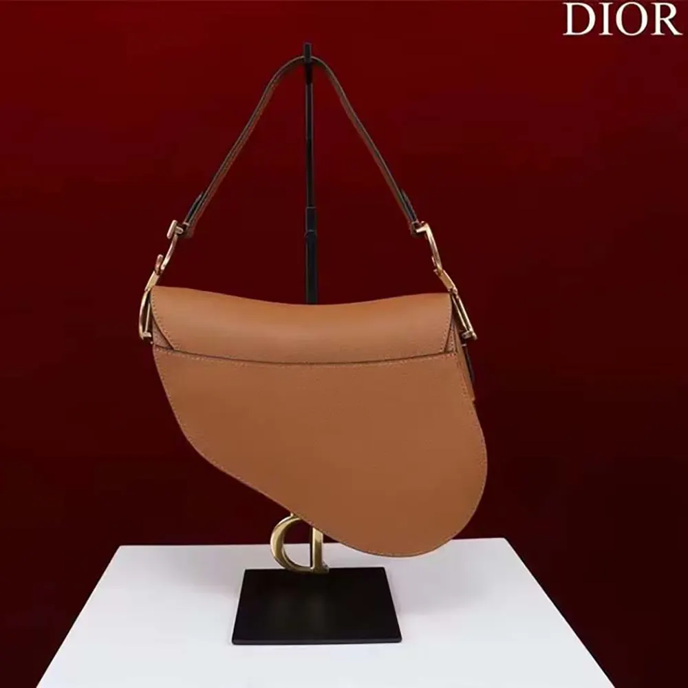 Dior Women CD Saddle Bag Strap Golden Saddle Grained Calfskin - image 4