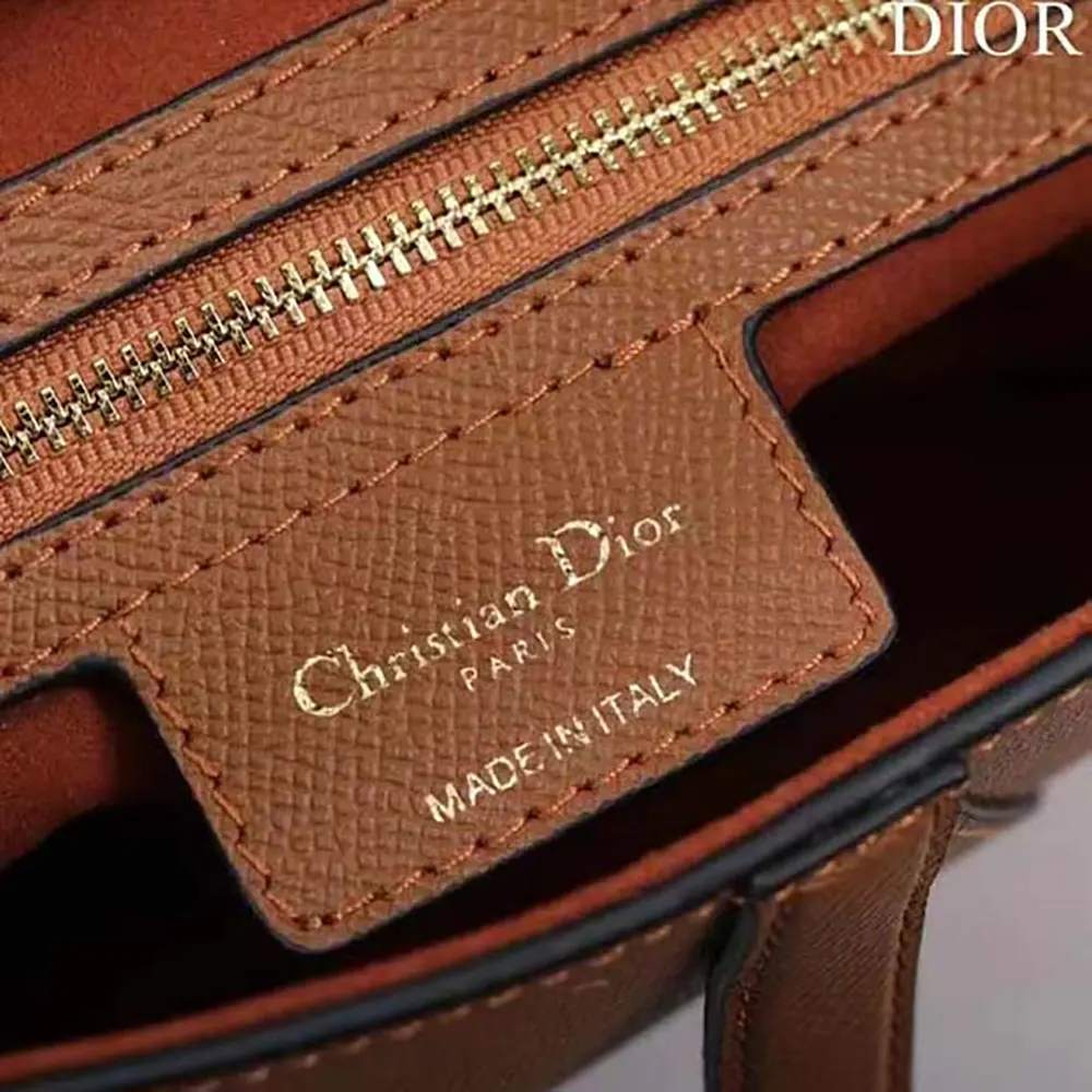 Dior Women CD Saddle Bag Strap Golden Saddle Grained Calfskin - image 9