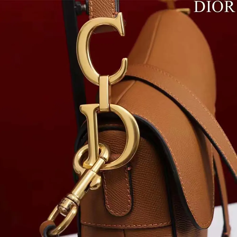Dior Women CD Saddle Bag Strap Golden Saddle Grained Calfskin - image 8