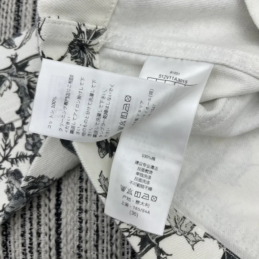 Dior Women Caro Jacket White Cotton Denim with Blue Dior Chardons Motif - image 10