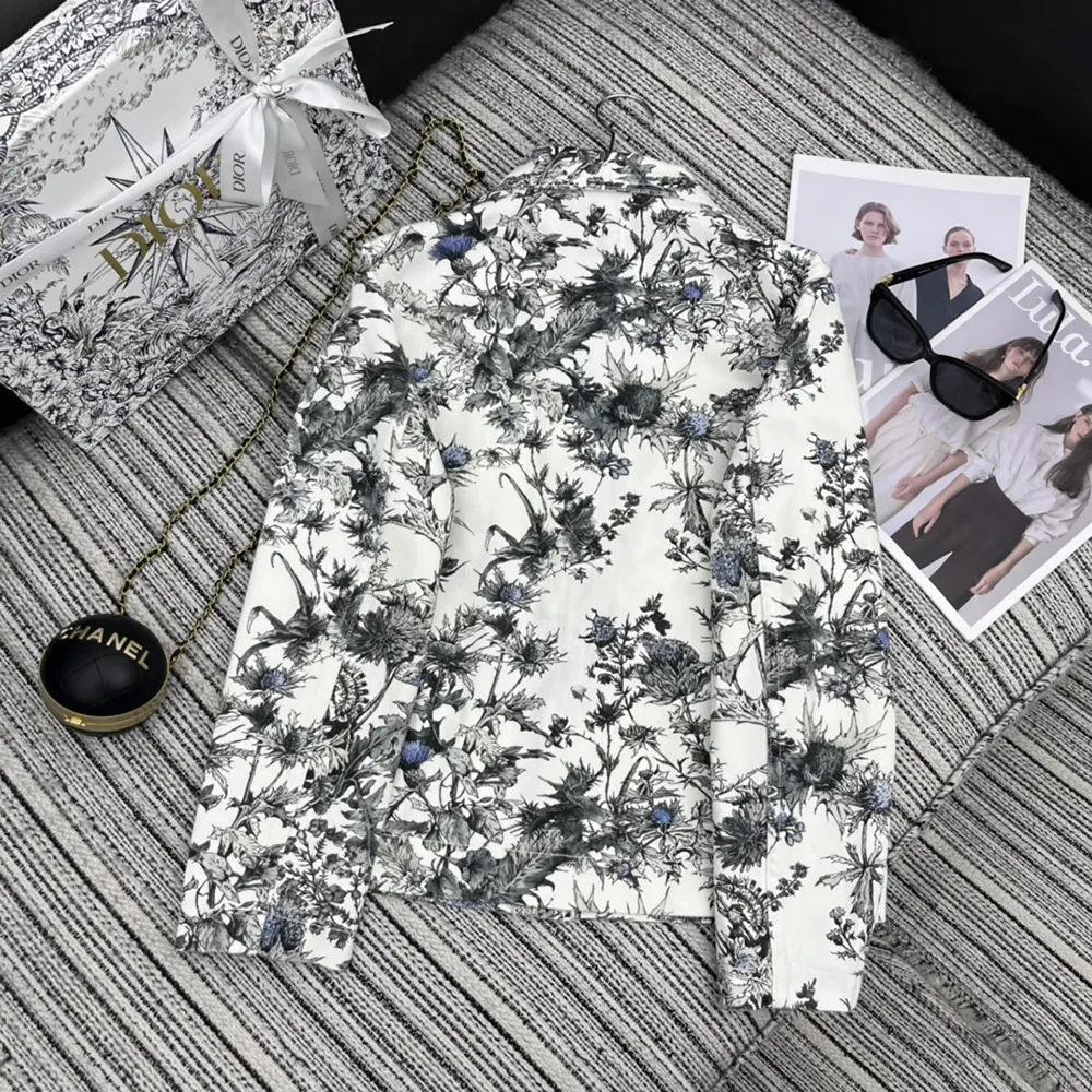 Side angle showcasing fitted silhouette of Dior Women Caro Jacket in white cotton denim