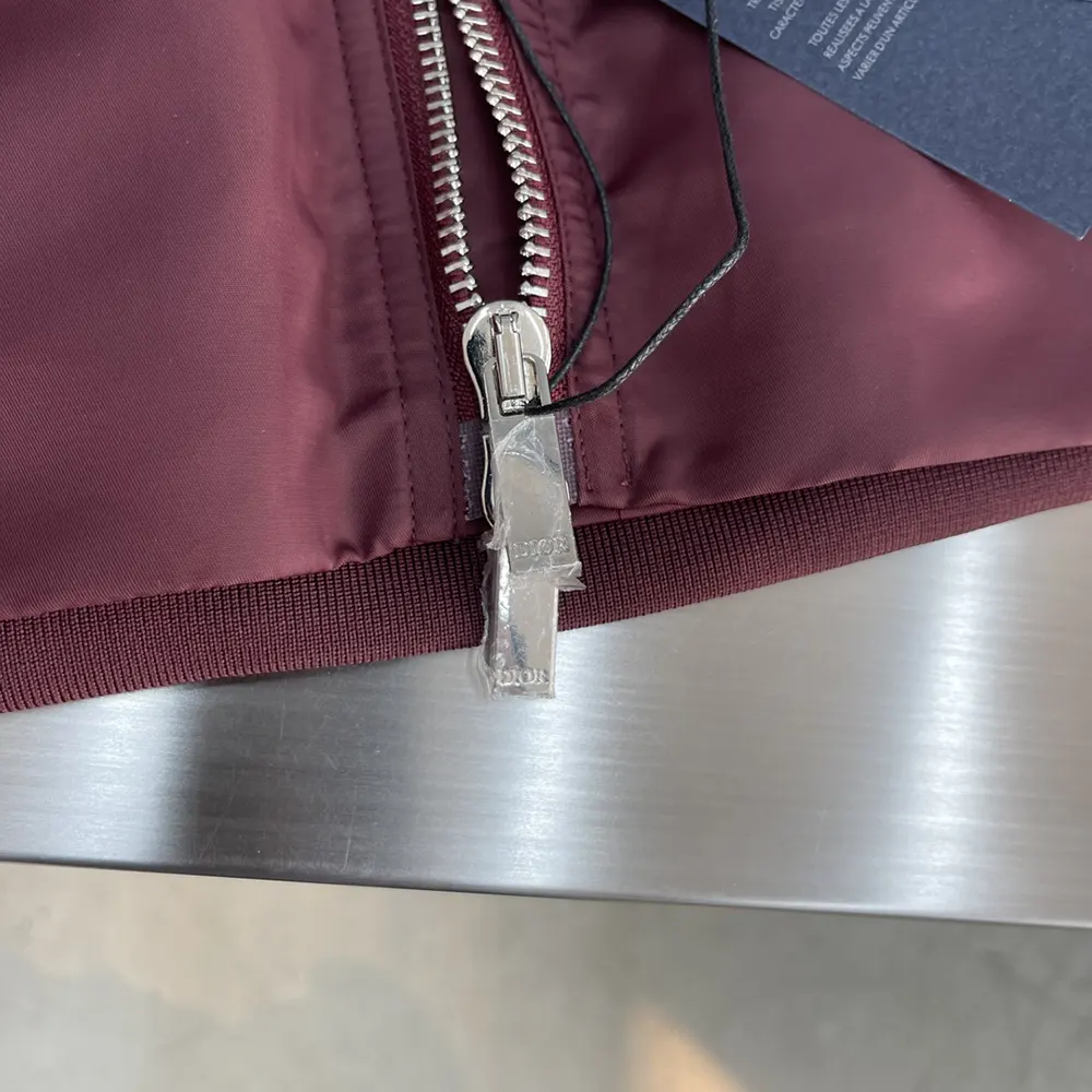 Dior Women Christian Dior Couture Bomber Jacket Burgundy Technical Fabric - image 6