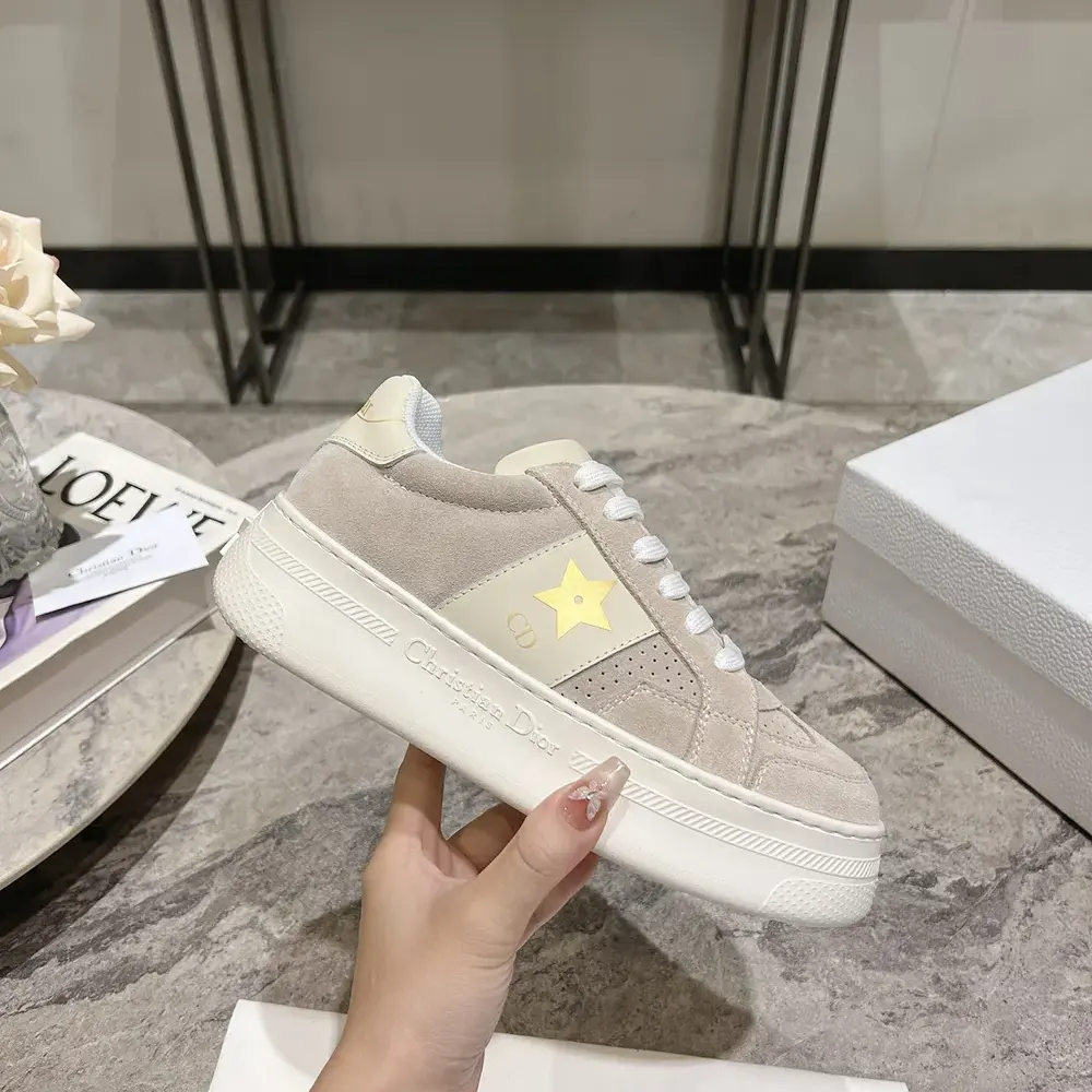 Dior Women Dior Star Platform Sneaker Light Beige Suede Calfskin - image 7
