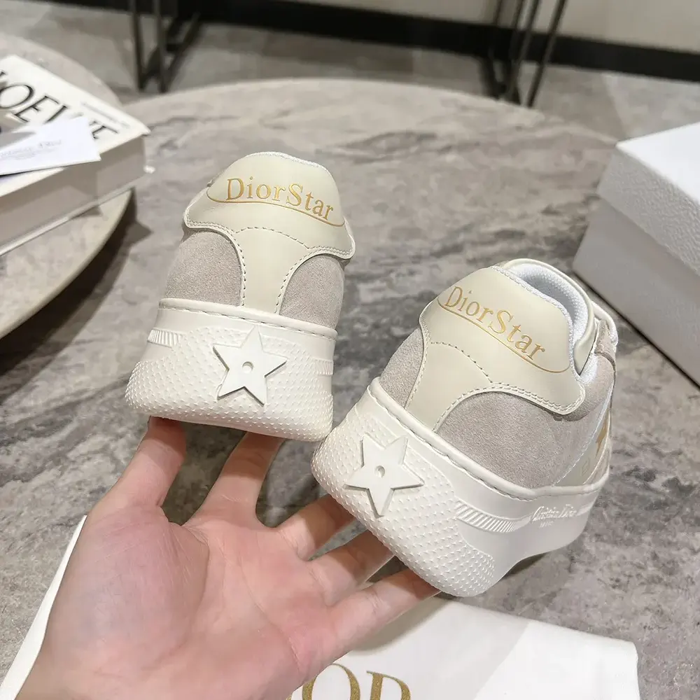 Dior Women Dior Star Platform Sneaker Light Beige Suede Calfskin - image 10