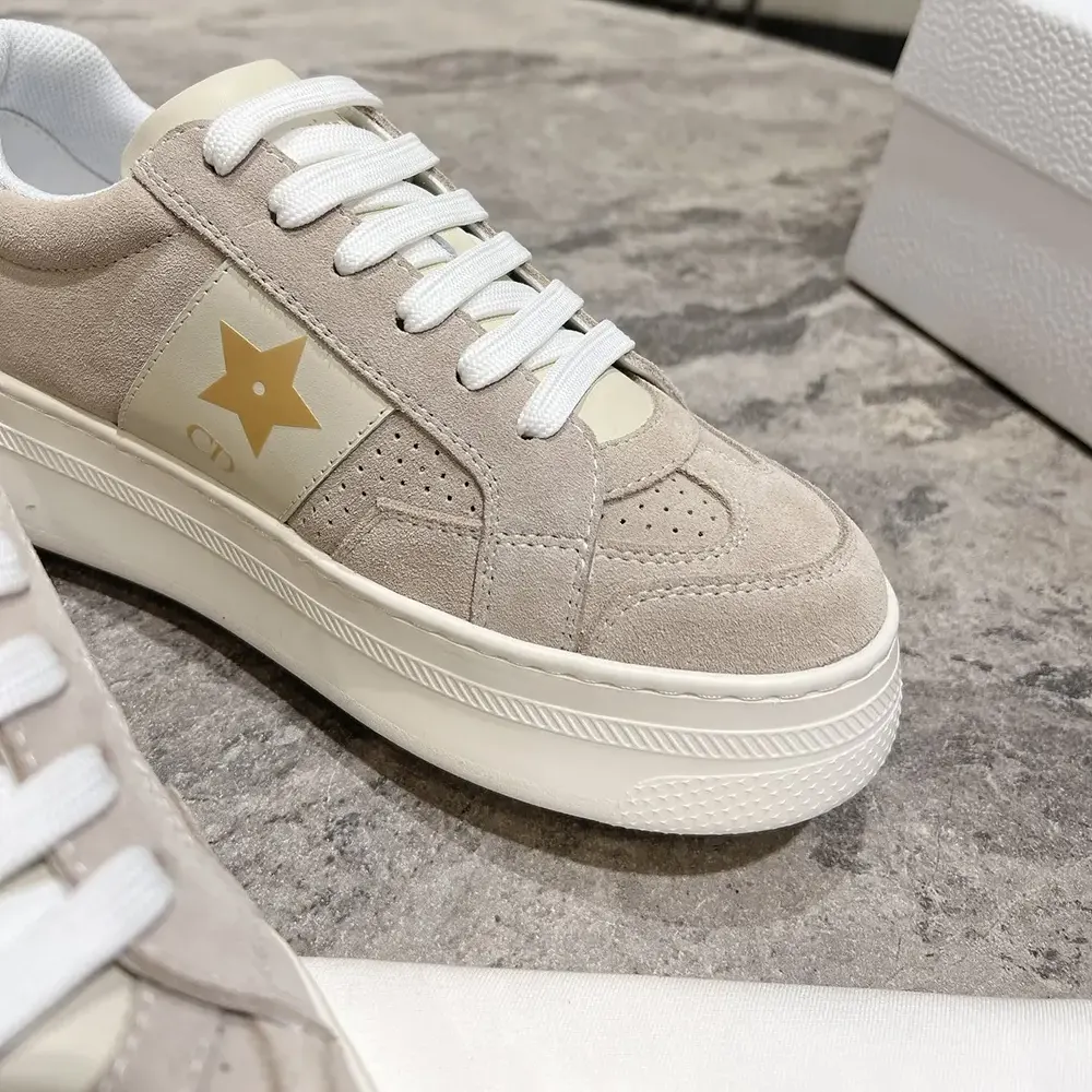 Dior Women Dior Star Platform Sneaker Light Beige Suede Calfskin - image 8