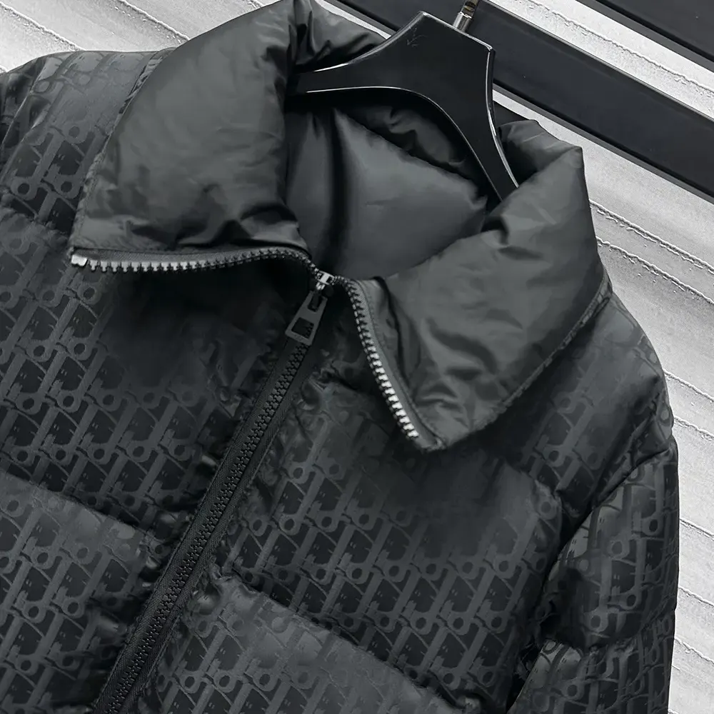 Dior Women DiorAlps Belted Puffer Jacket Black Quilted Technical Taffeta Jacquard - image 7