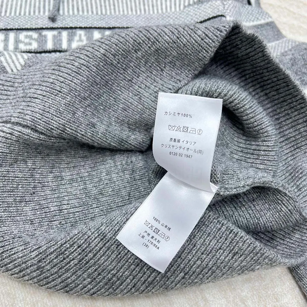 Dior Women DiorAlps Three-Quarter Sleeve Hooded Sweater Gray Wool - image 11