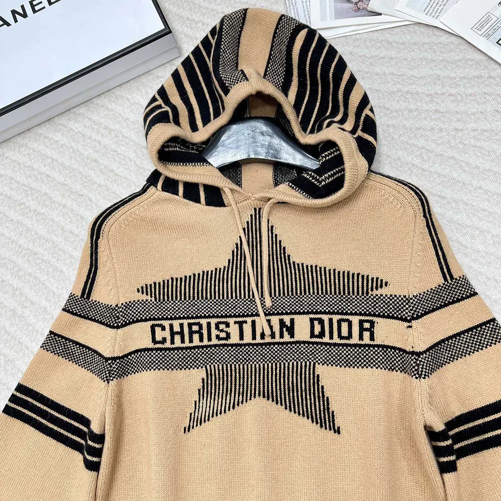 Dior Women DiorAlps Three-Quarter Sleeve Hooded Sweater Pink Wool - image 4