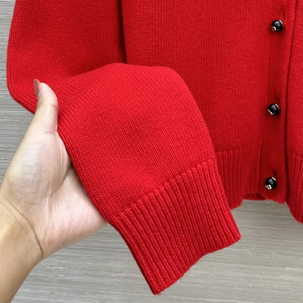 Dior Women Dioramour Twinset Red Cashmere Knit - image 8
