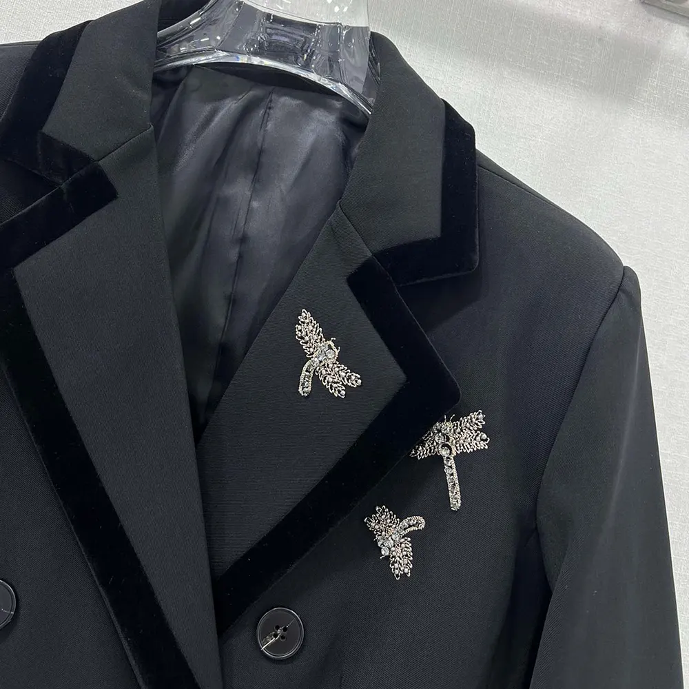Dior Women Embroidered Marlène Jacket Black Wool and Mohair with Dragonfly Motif - image 6