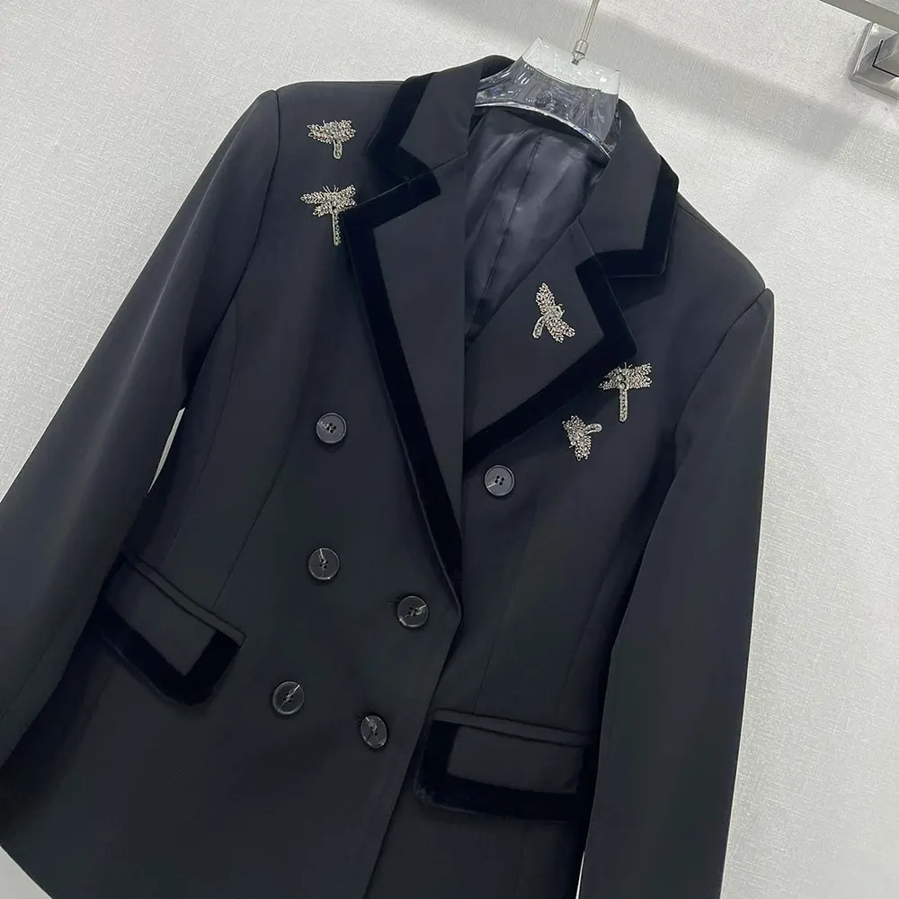 Dior Women Embroidered Marlène Jacket Black Wool and Mohair with Dragonfly Motif - image 4