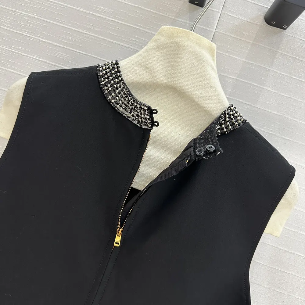 Dior Women Embroidered Top Black Wool and Silk - image 5