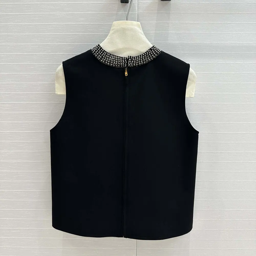 Dior Women Embroidered Top Black Wool and Silk - image 4