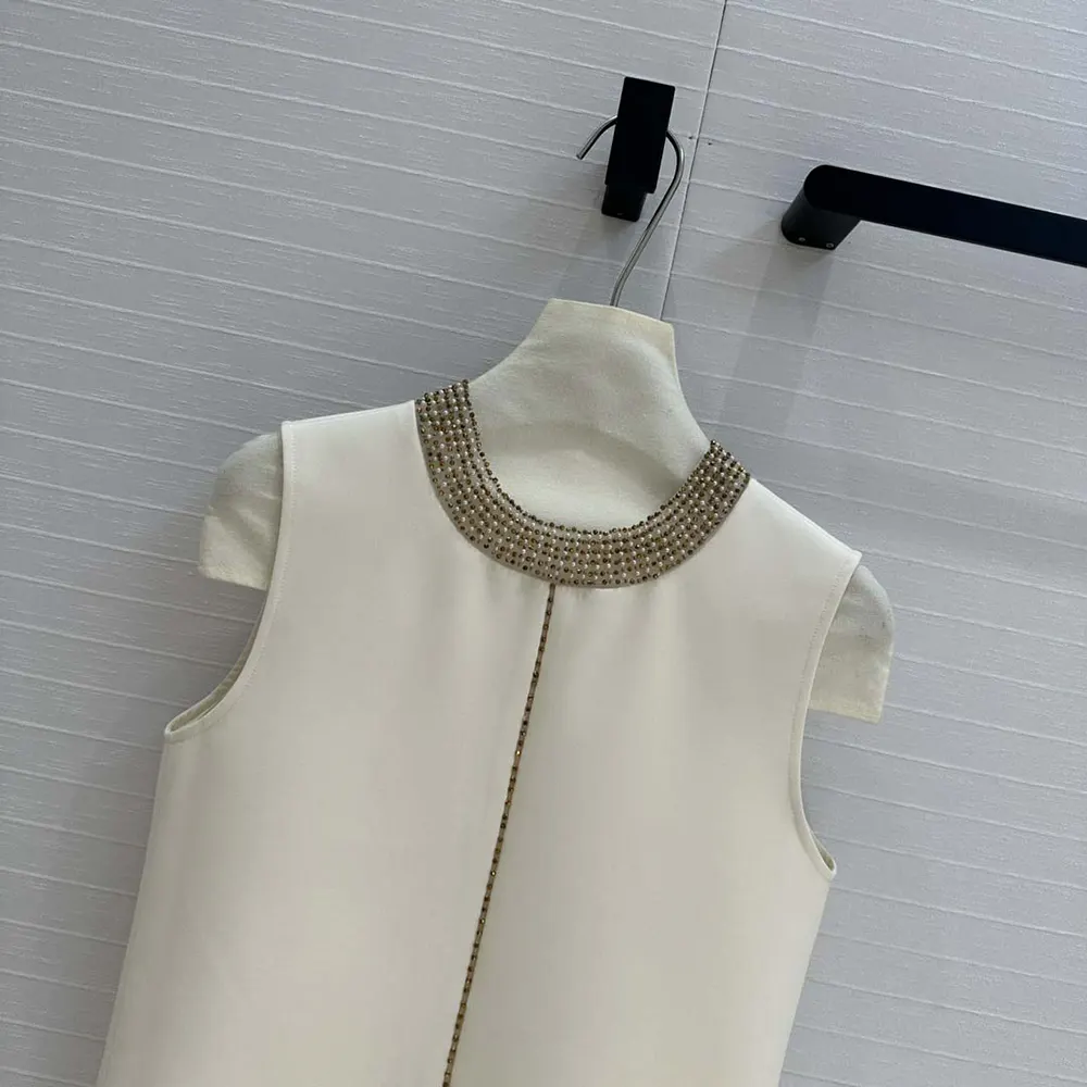 Dior Women Embroidered Top White Wool and Silk - image 4